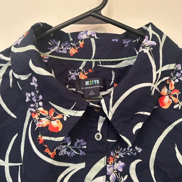 Anthropologie Maeve floral Bubble-Sleeve Blouse sz 3X--SOLD OUT on Anthro site - Picture 8 of 13